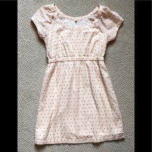 J Crew cream dress with dots size 0